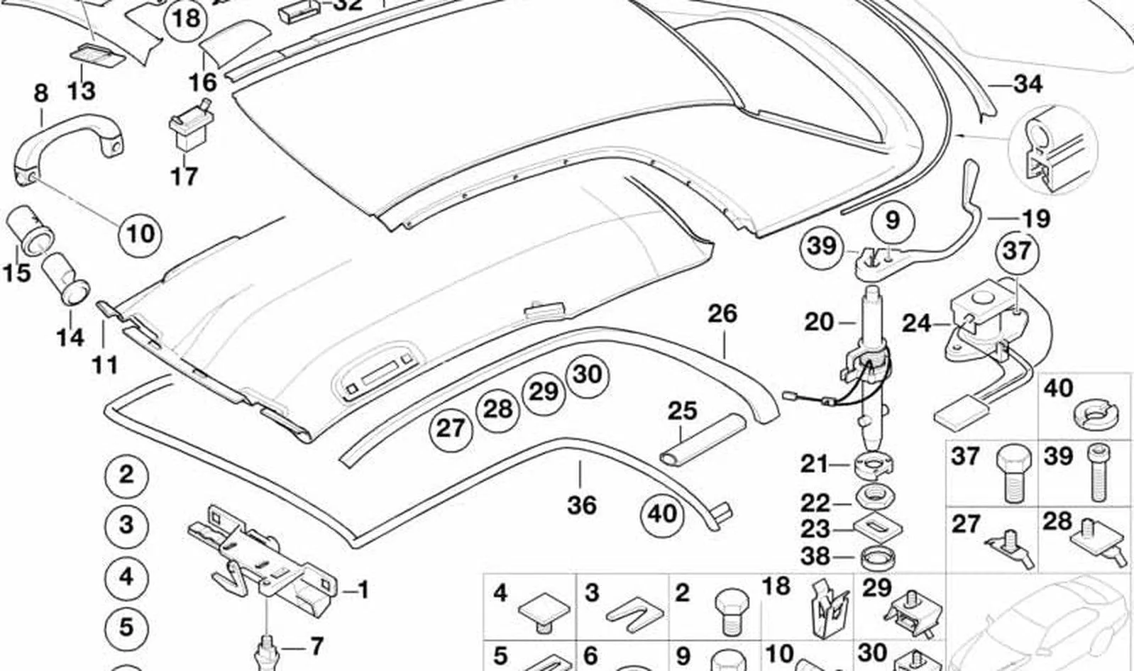 BMW 3 Serisi E46 Hardtop Sağ Tırtıllı Tespit Pulu 54218228946