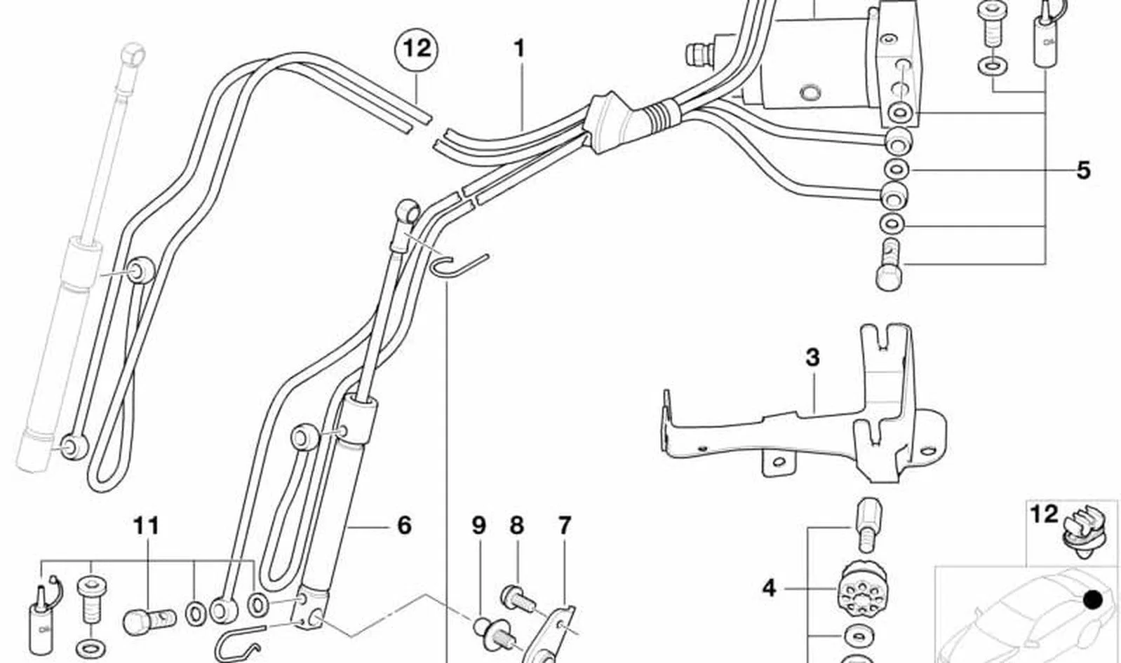 BMW E46 F11 G31 Boru Tutucu Braketi 54348242194