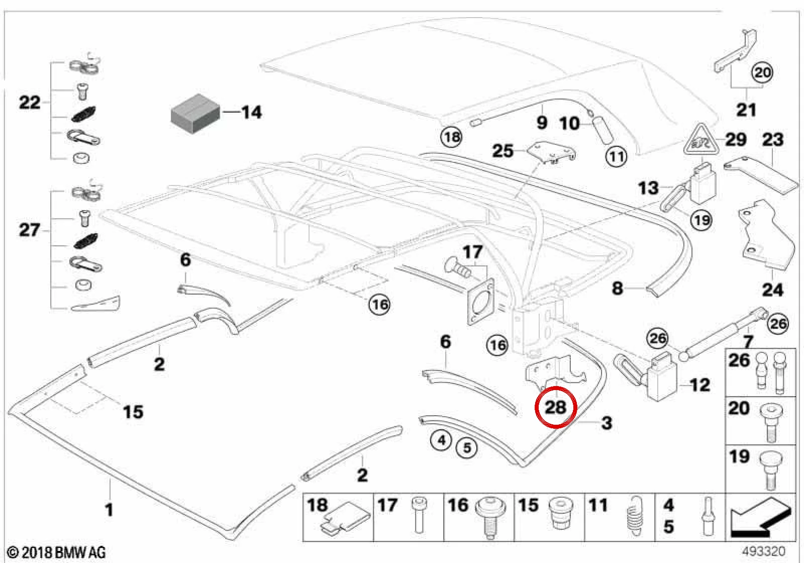 BMW 3 Serisi E46 Sağ Tavan Ana Direk Kapağı 54348268986