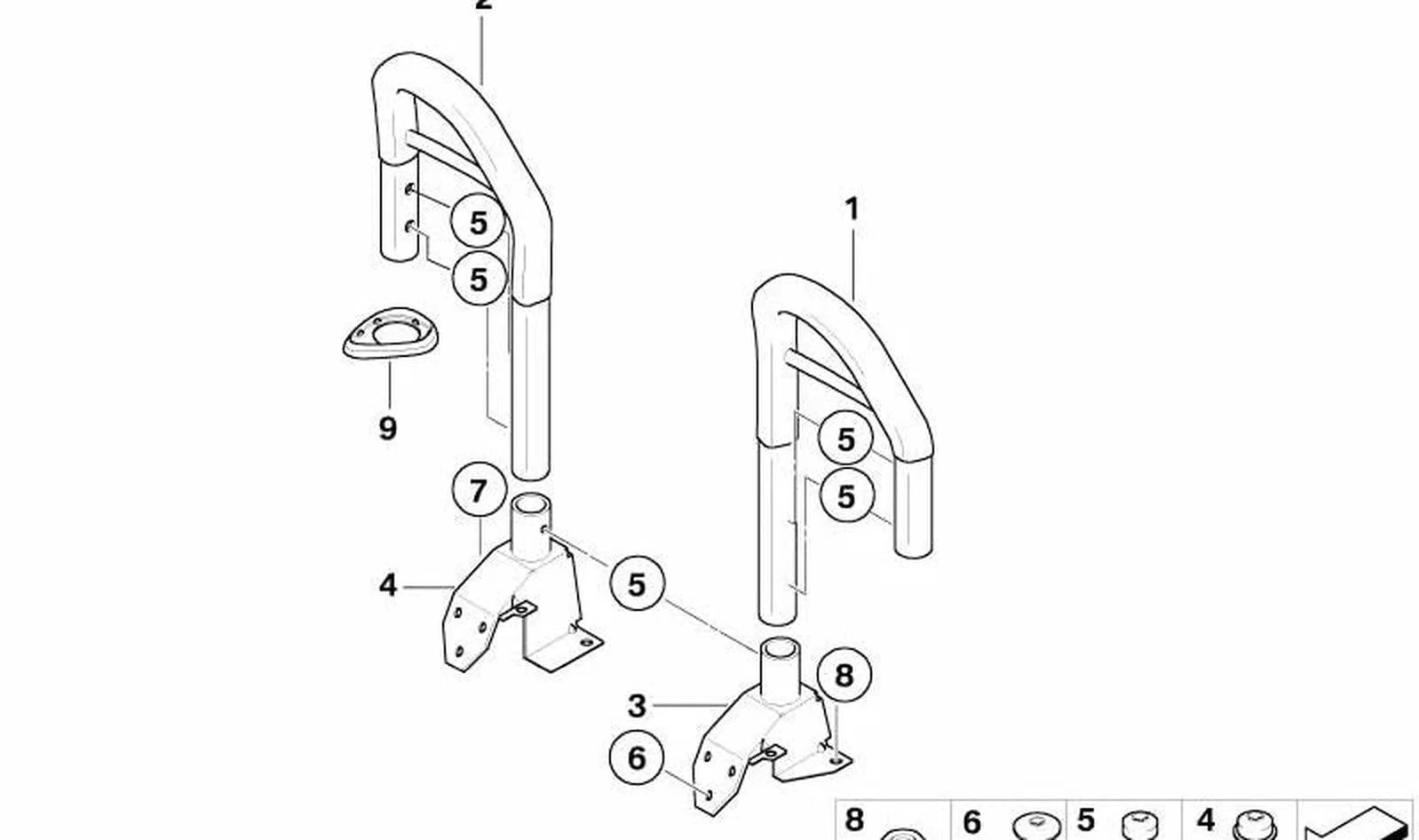 BMW 3 Serisi E36 Sol Takla Koruma Demiri 54618401335