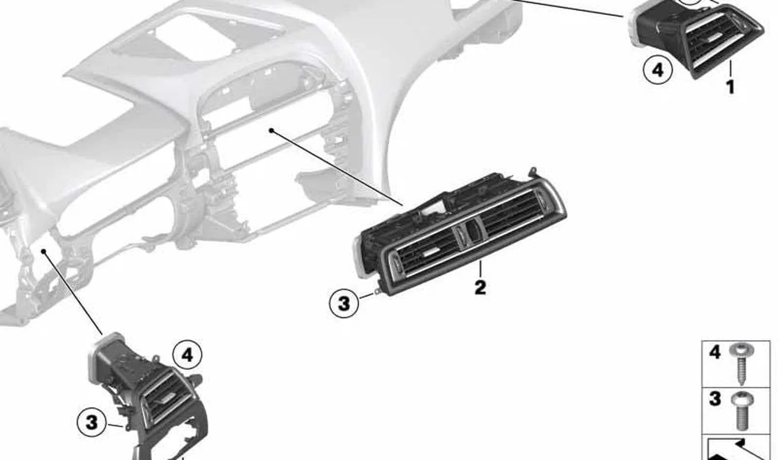 BMW 6 Serisi F06 F12 F13 Kalorifer Izgarası Sağ 64229197485