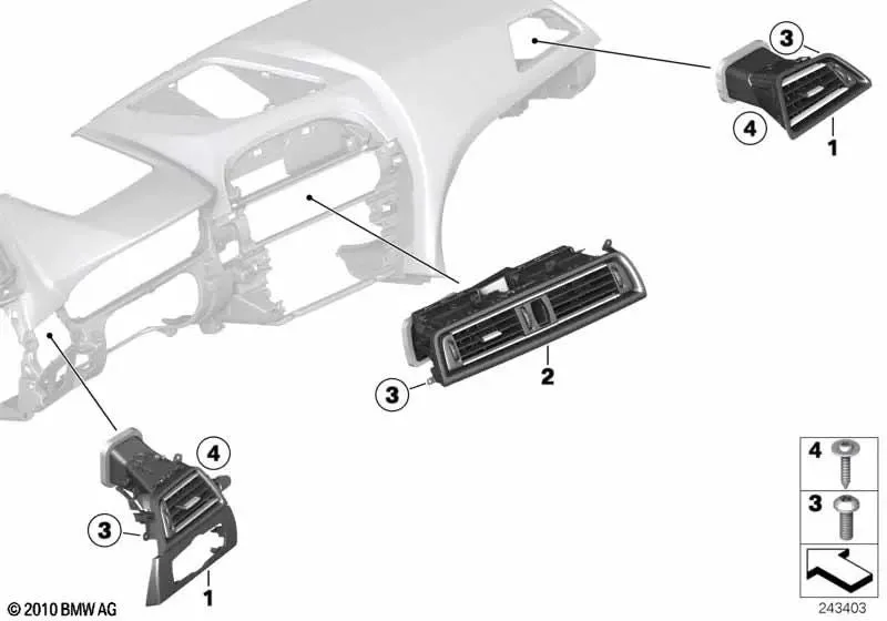 BMW 6 Serisi F06 F12 F13 Kalorifer Izgarası Sol 64229197484