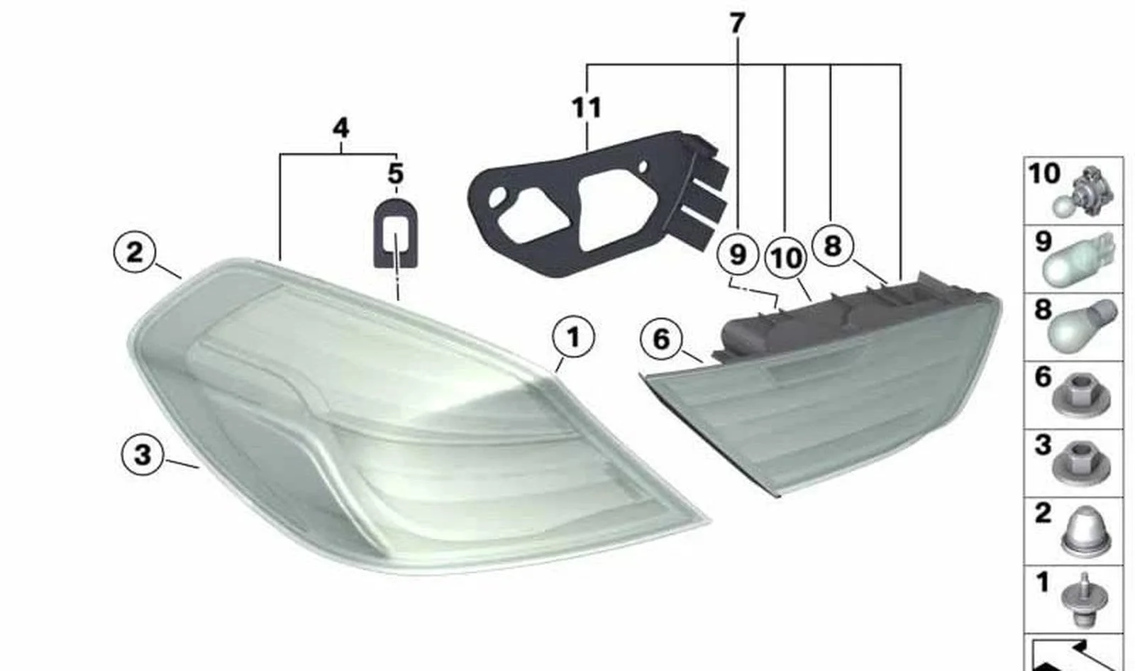 BMW 6 Serisi F12 F13 İç Stop Sol 63217210579