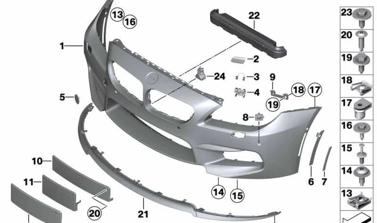 BMW 6 Serisi F13 M6 Plakalık 51118050491