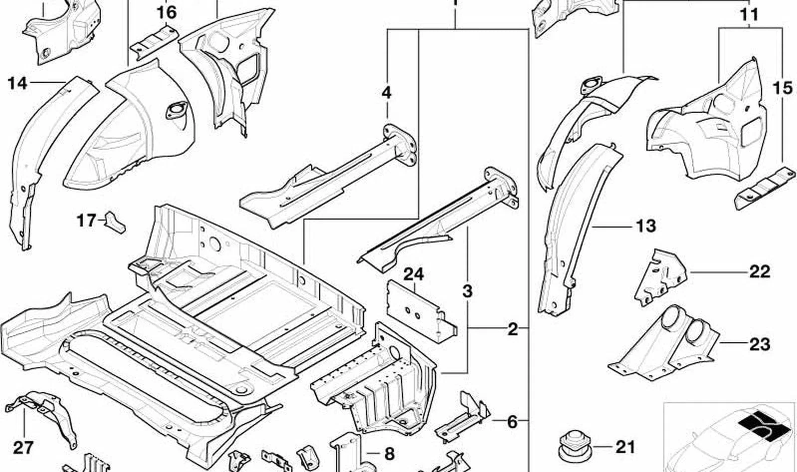 BMW 3 Serisi E36 Eğim Sensörü Braketi 61008398549