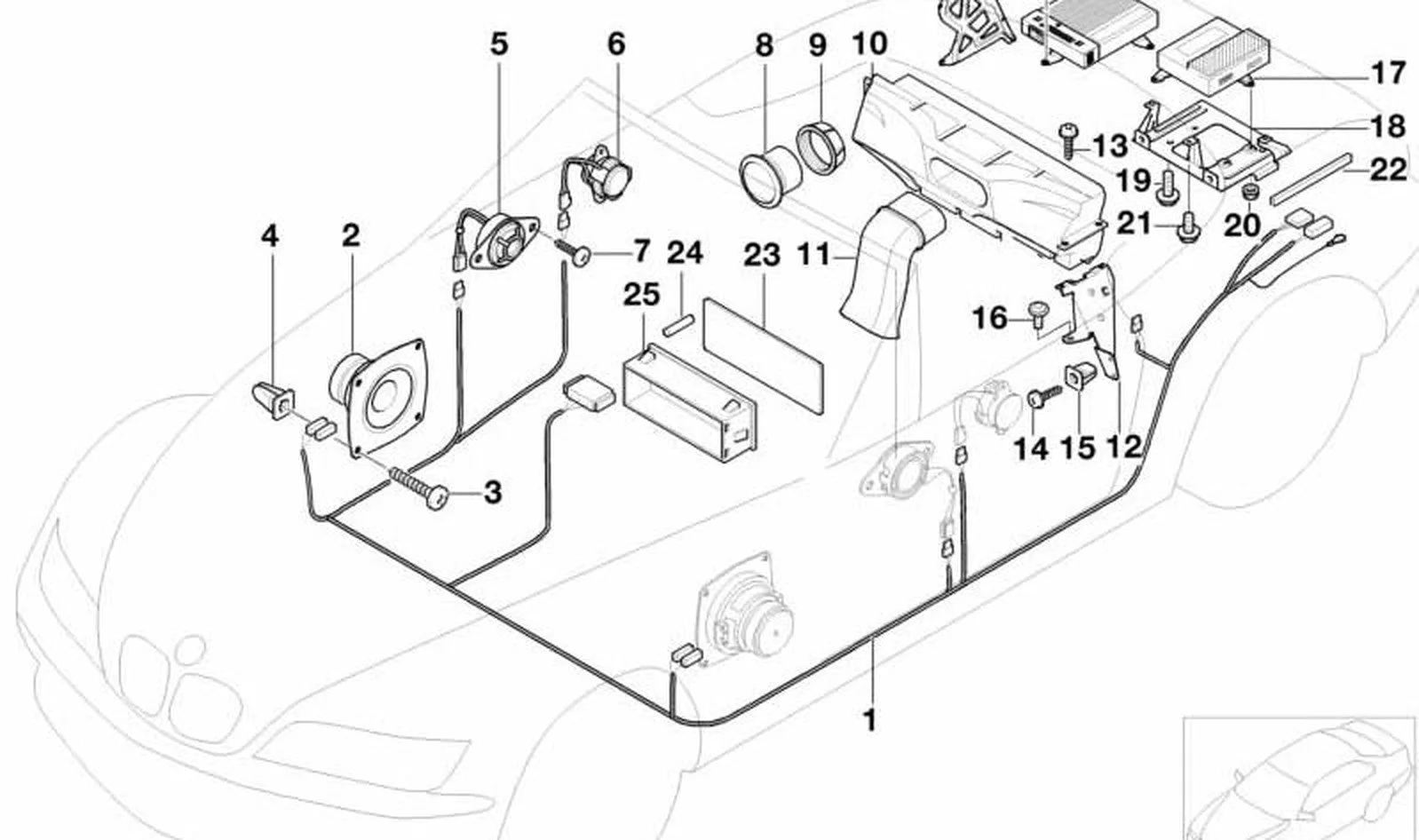BMW 3 Serisi E36 Ses Sistemi Kablosu 61106903882