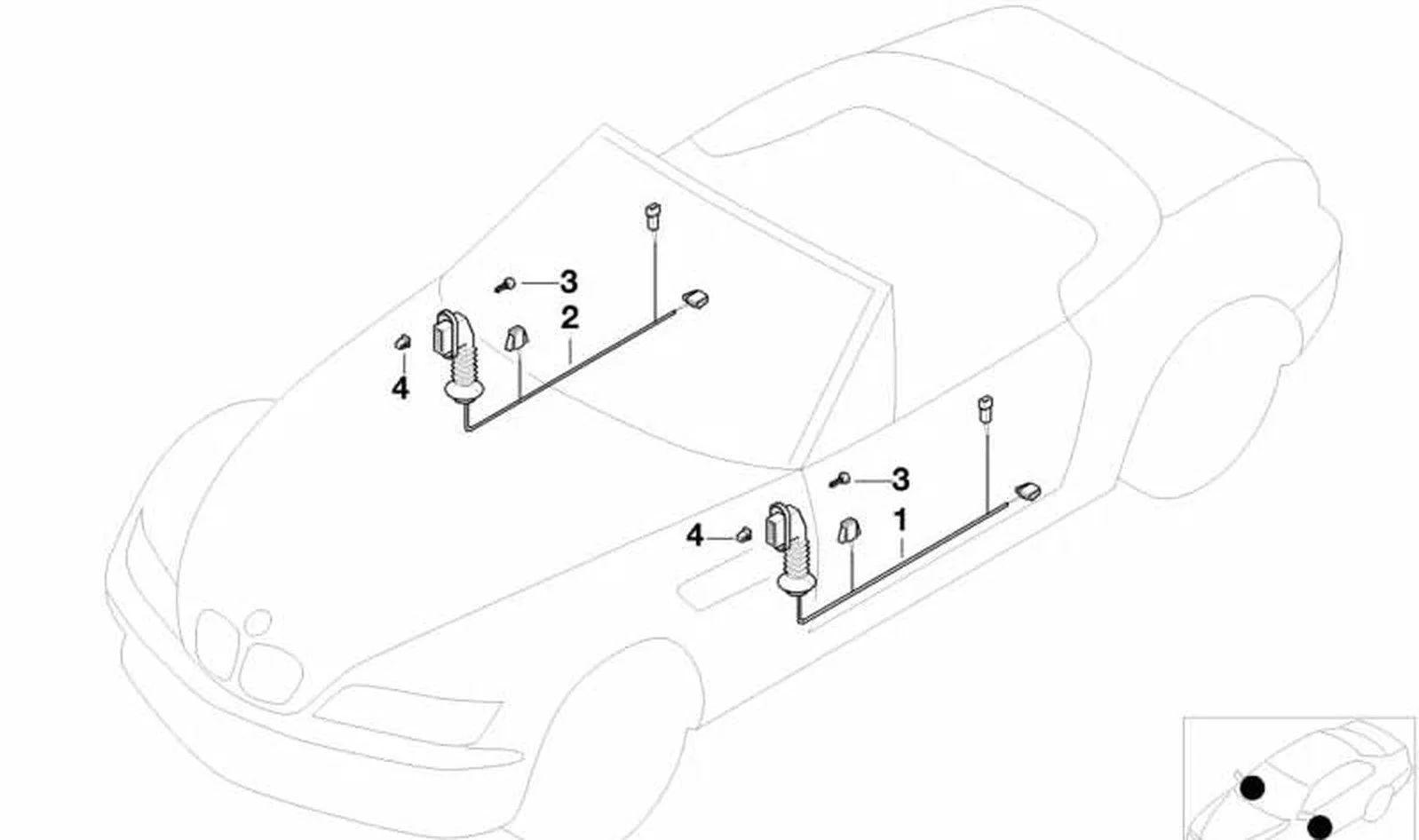 BMW 3 Serisi E36 Sürücü Tarafı Elektrik Kablo Demeti 61108407932