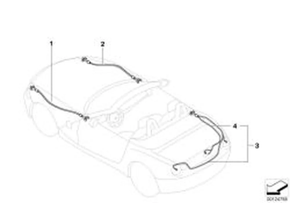 BMW Z4 E85 Arka Sağ Tamir Kablo Seti 61116961292
