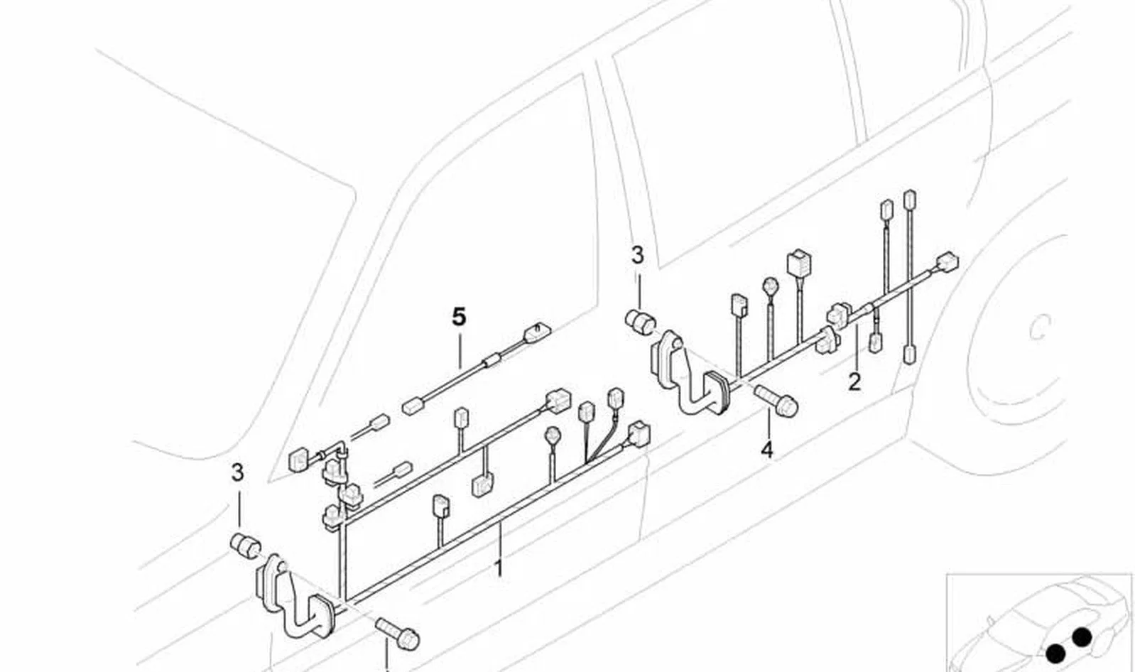 BMW 5 Serisi E39 Arka Kablo Takımı 61118364236