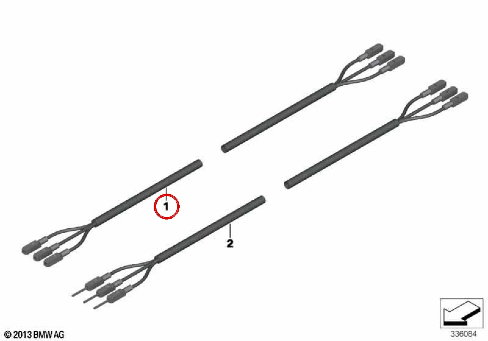 BMW F01 F02 F04 F06… FBAS Video Kablosu 1250 mm 61119278864