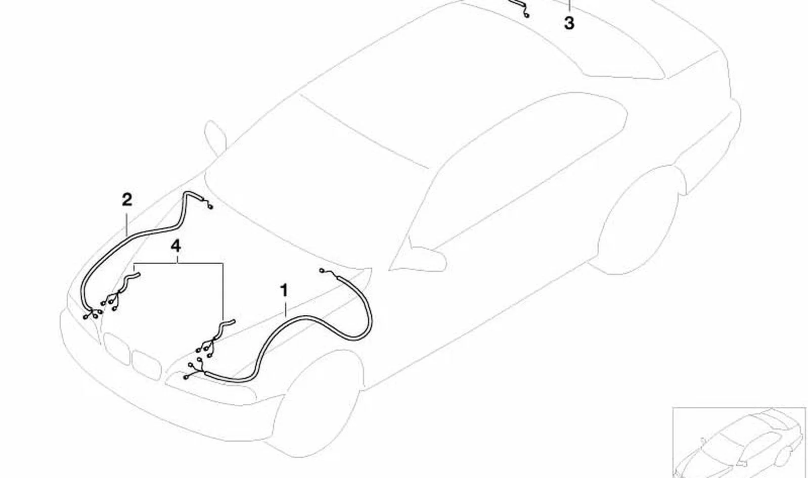 BMW 3 Serisi E46 Ön Sağ Kapı Tamir Kablo Demeti 61126939476