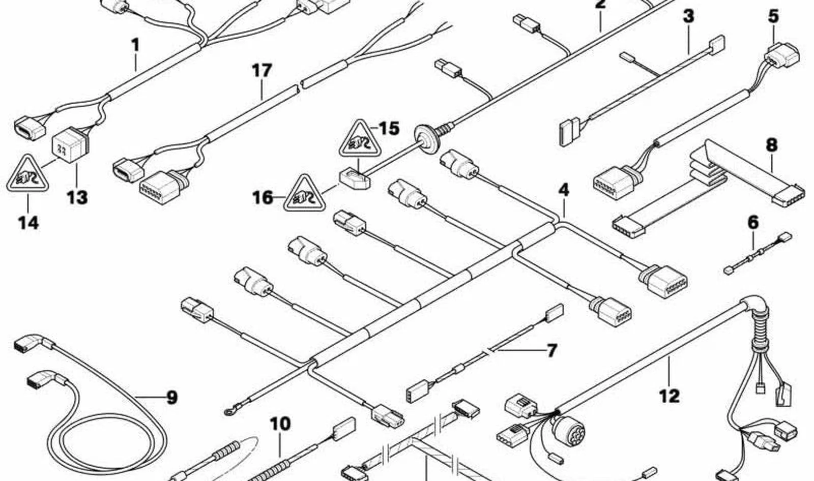 BMW E60 E61 E63 E64 Aktif Direksiyon Sensörü Kablo Demeti 61126970307