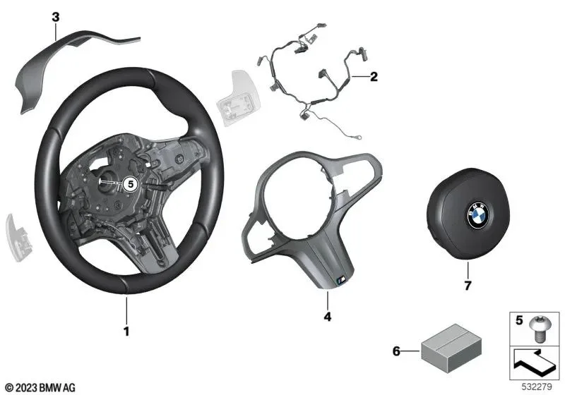 BMW F90 G01 G02 G05… Direksiyon Simidi Bağlantı Kablosu 61128038858