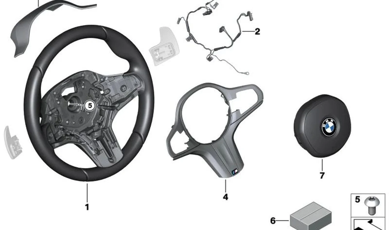 BMW F90 G01 G02 G05… Direksiyon Simidi Bağlantı Kablosu 61128038858