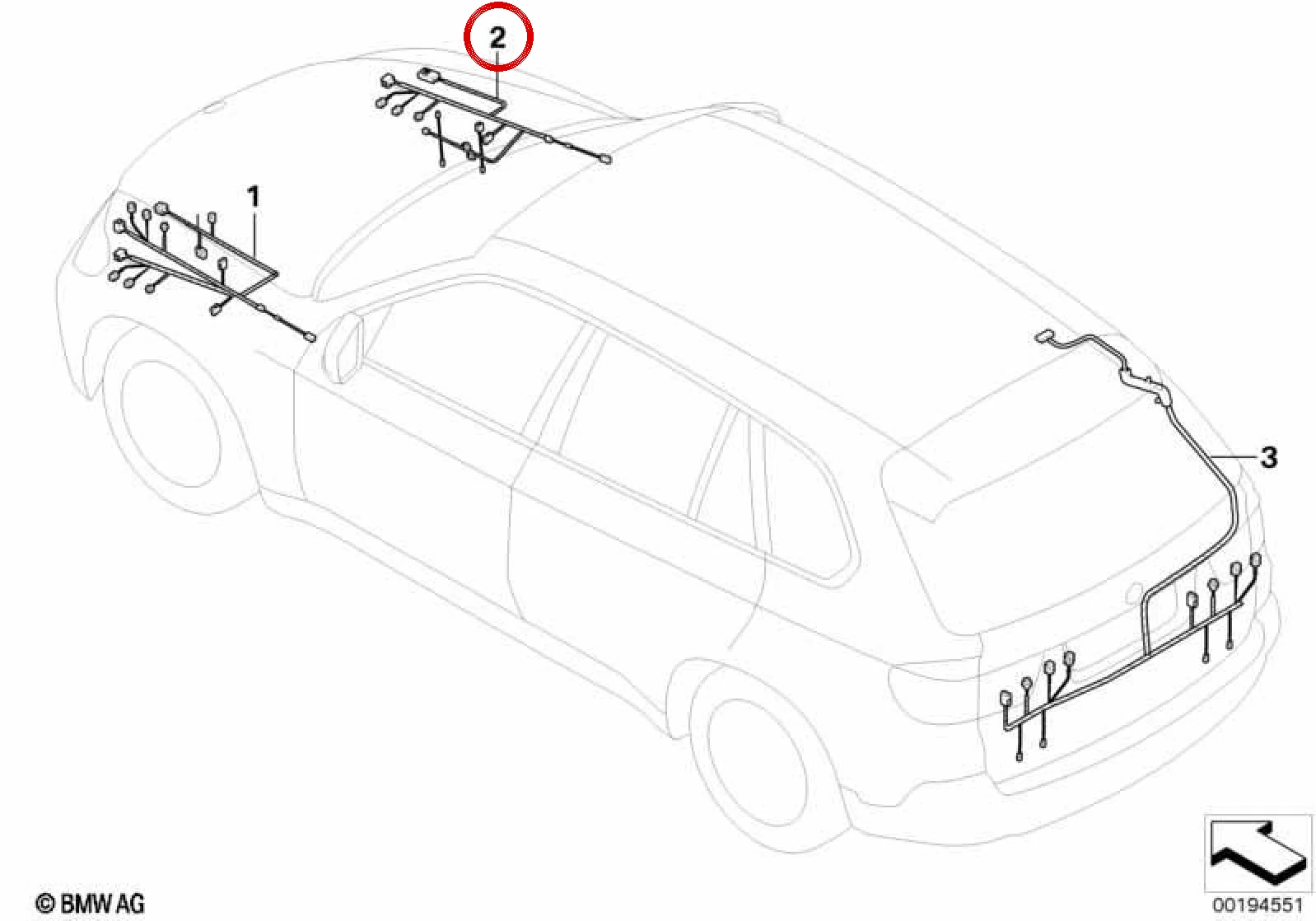 BMW E70 E71 Ön Sağ Kapı Tamir Kablosu 61128710258