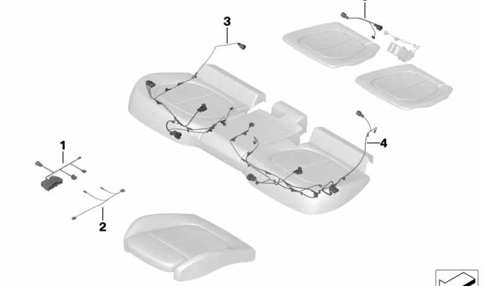 BMW F22 F23 F34 F36 Bel Desteği Adaptör Kablosu 61129339338