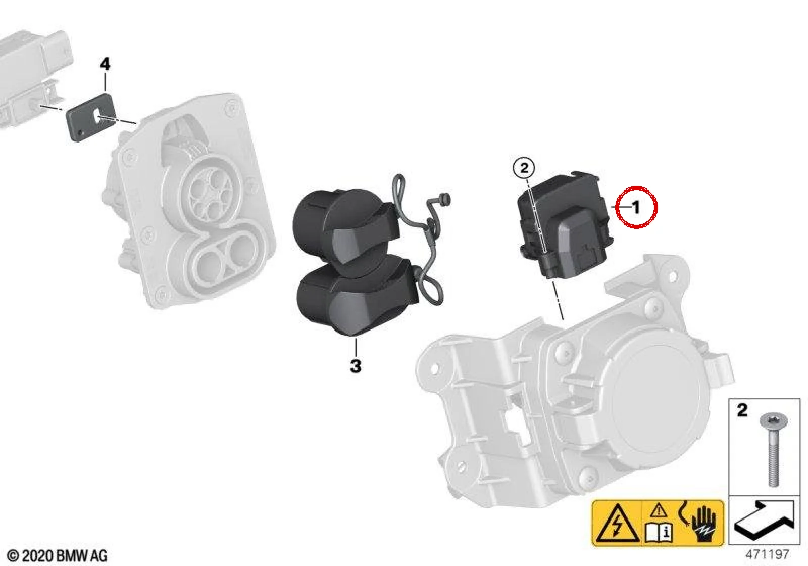 BMW i Serisi I01 Güç Elektroniği Soket Kilidi 61136805425