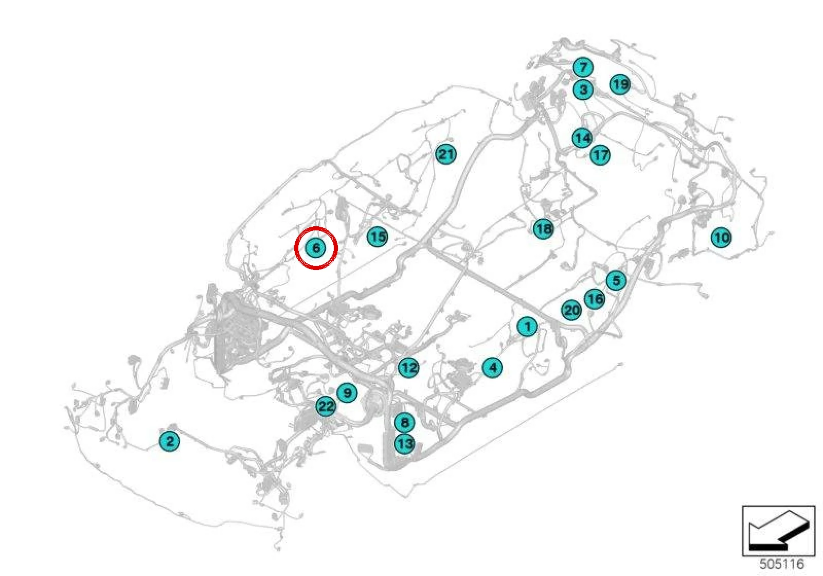 BMW F40 F44 G05 G06… 6 Pinli Kodlamasız Konnektör Gövdesi 61136992168