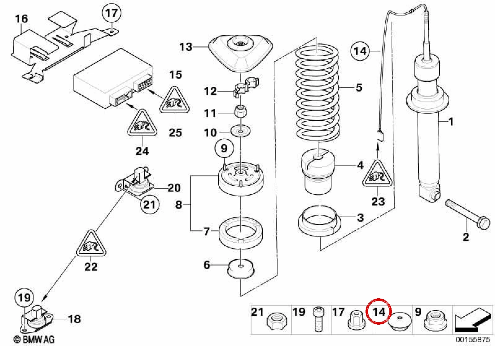 BMW E64 F12 G20 G21 Kablo Demeti Geçiş Contası 61138357453