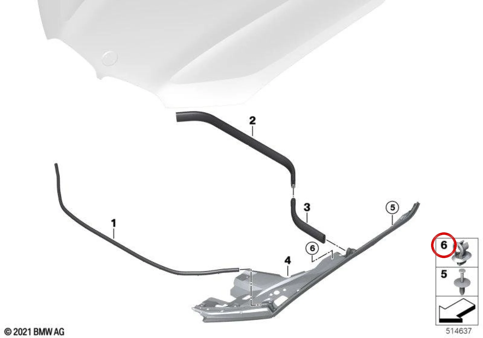 BMW G05 G06 G20 G21 Elektrik Tesisatı Montaj Braketi 61139352354