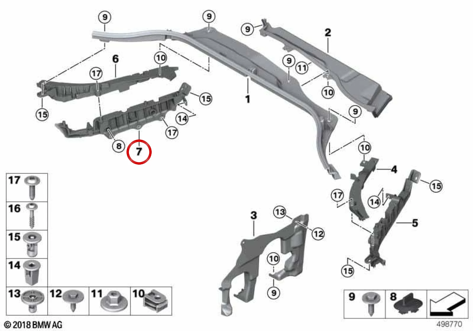 BMW F97 F98 G01 G02… Ön Sağ Alt Kaplama 61139396993