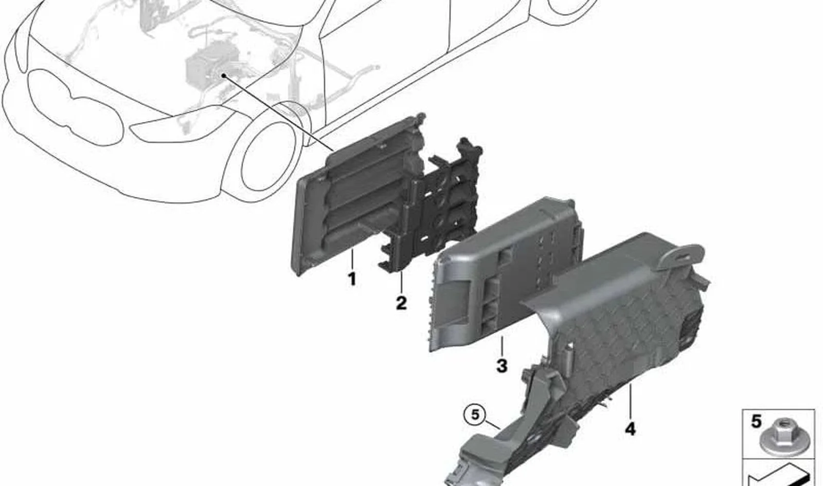 BMW F40 F44 B+ Enerji Dağıtıcısı 400W 61146822570