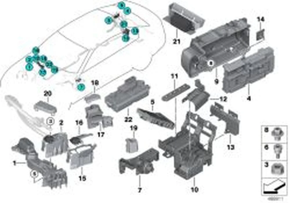 BMW G11 G14 G30 G32 Akü Bağlantı Kapağı 61149340275