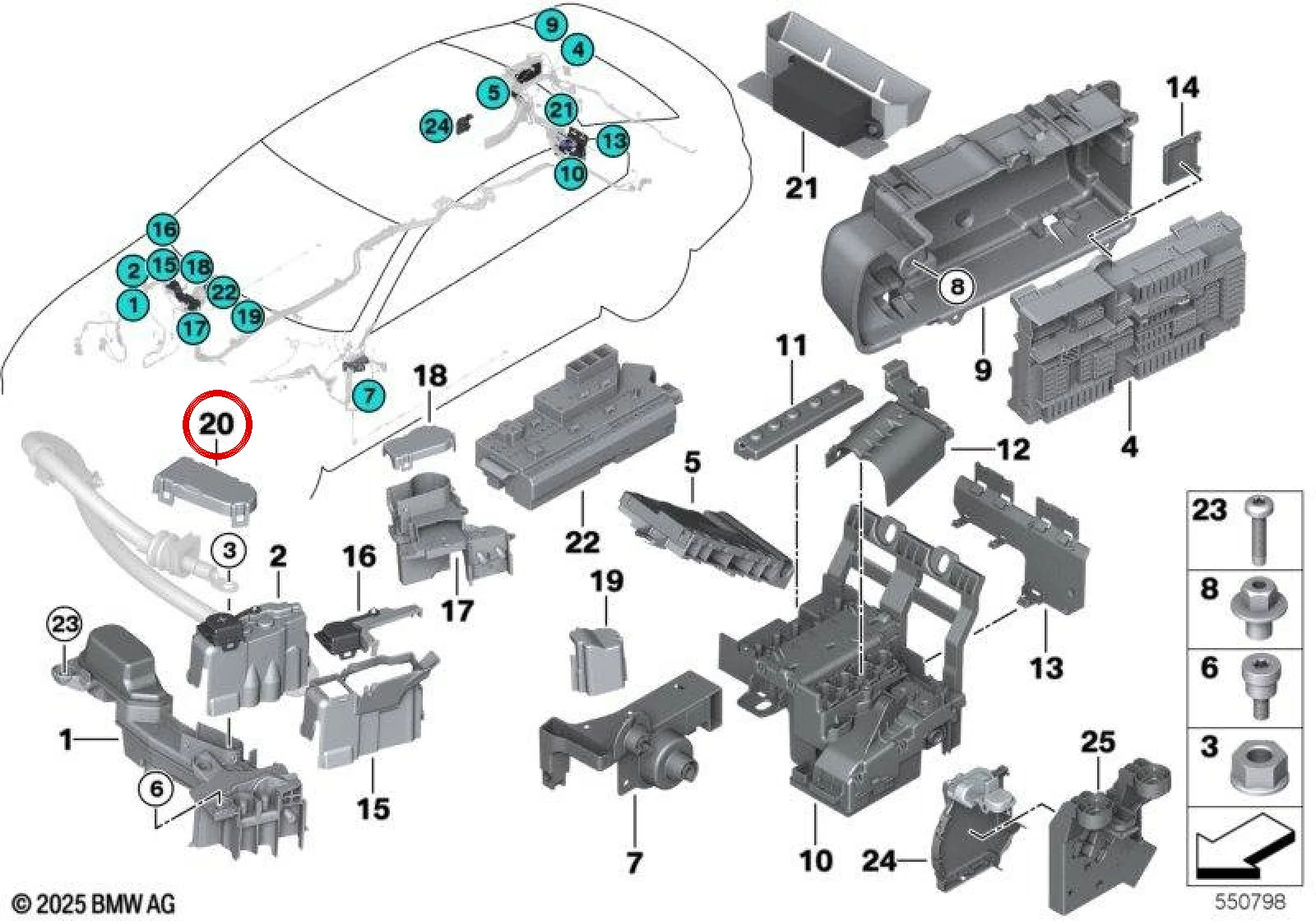 BMW F97 F98 G01 G02… Akü Kapağı 61149340278