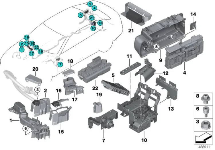 BMW F90 G11 G12 G30… Arka Akım Dağıtım Kutusu 61149393143
