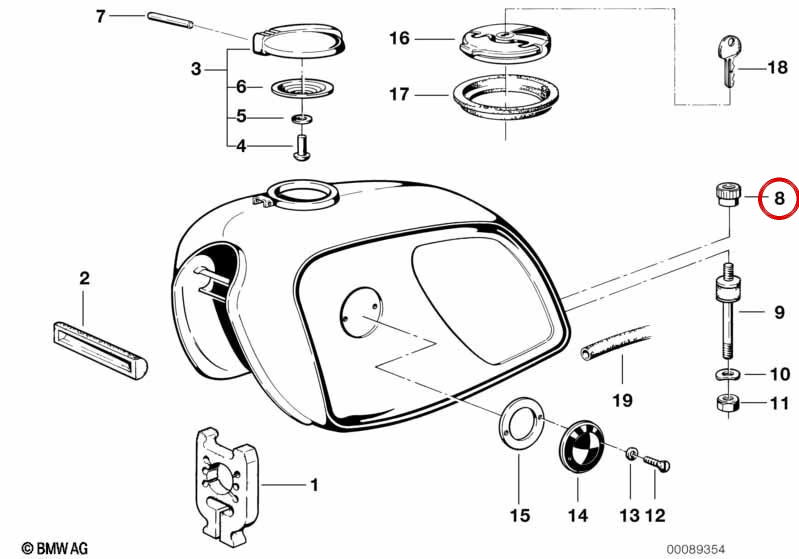 BMW E21 E24 E30 E90 Hidrolik Direksiyon Halka Somunu 61211233457