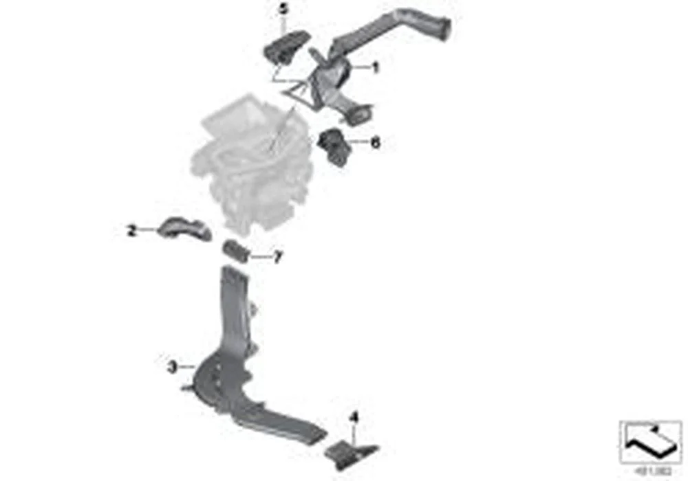 BMW F91 F92 F93 G14… Yolcu Tarafı Soğuk Hava Kanalı 61229396272