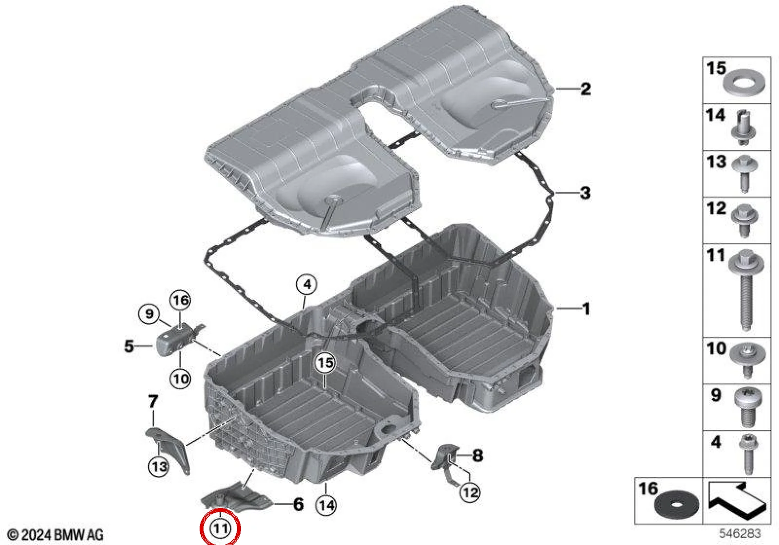 BMW G01 G02 G20 G21 Rondelalı Altıgen Cıvata 61258486838
