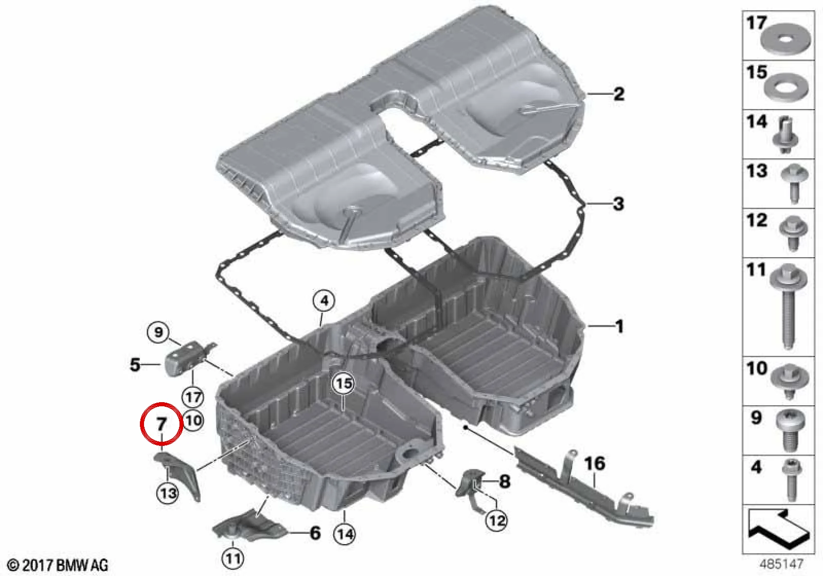 BMW G11 G12 G20 G21… Sol Üst Yan Batarya Braketi 61258614772