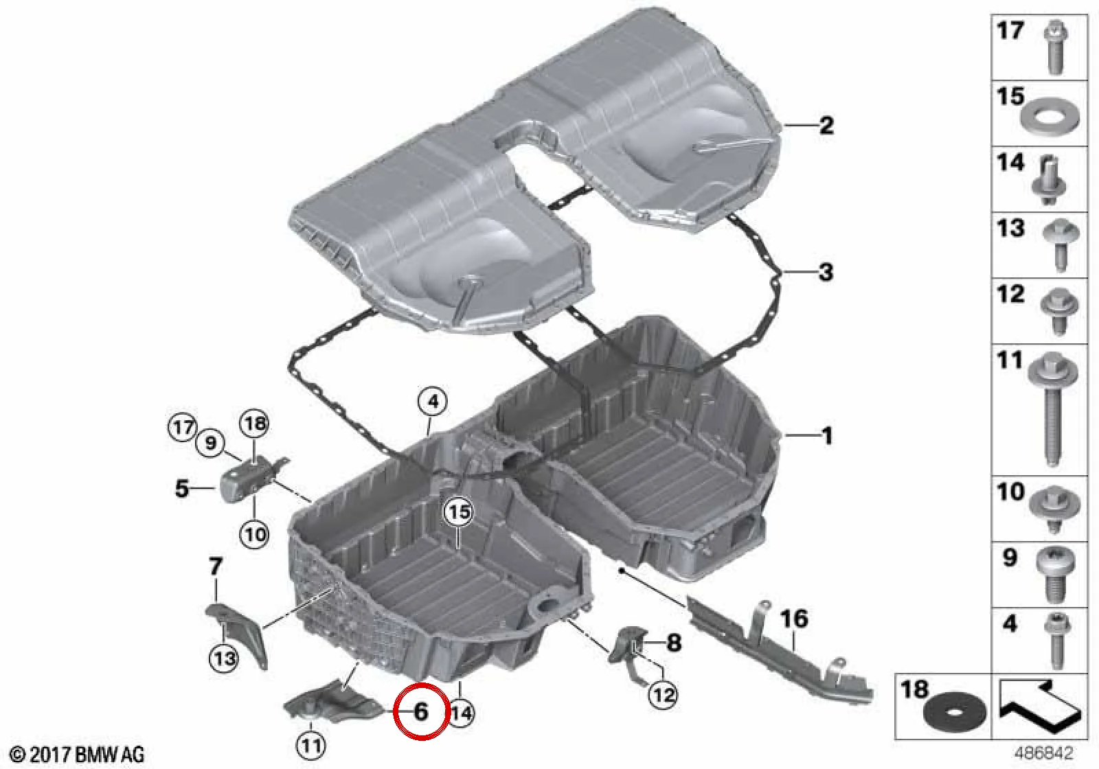 BMW 5 Serisi G30 G31 Sağ Batarya Tutucu Braketi 61258624563