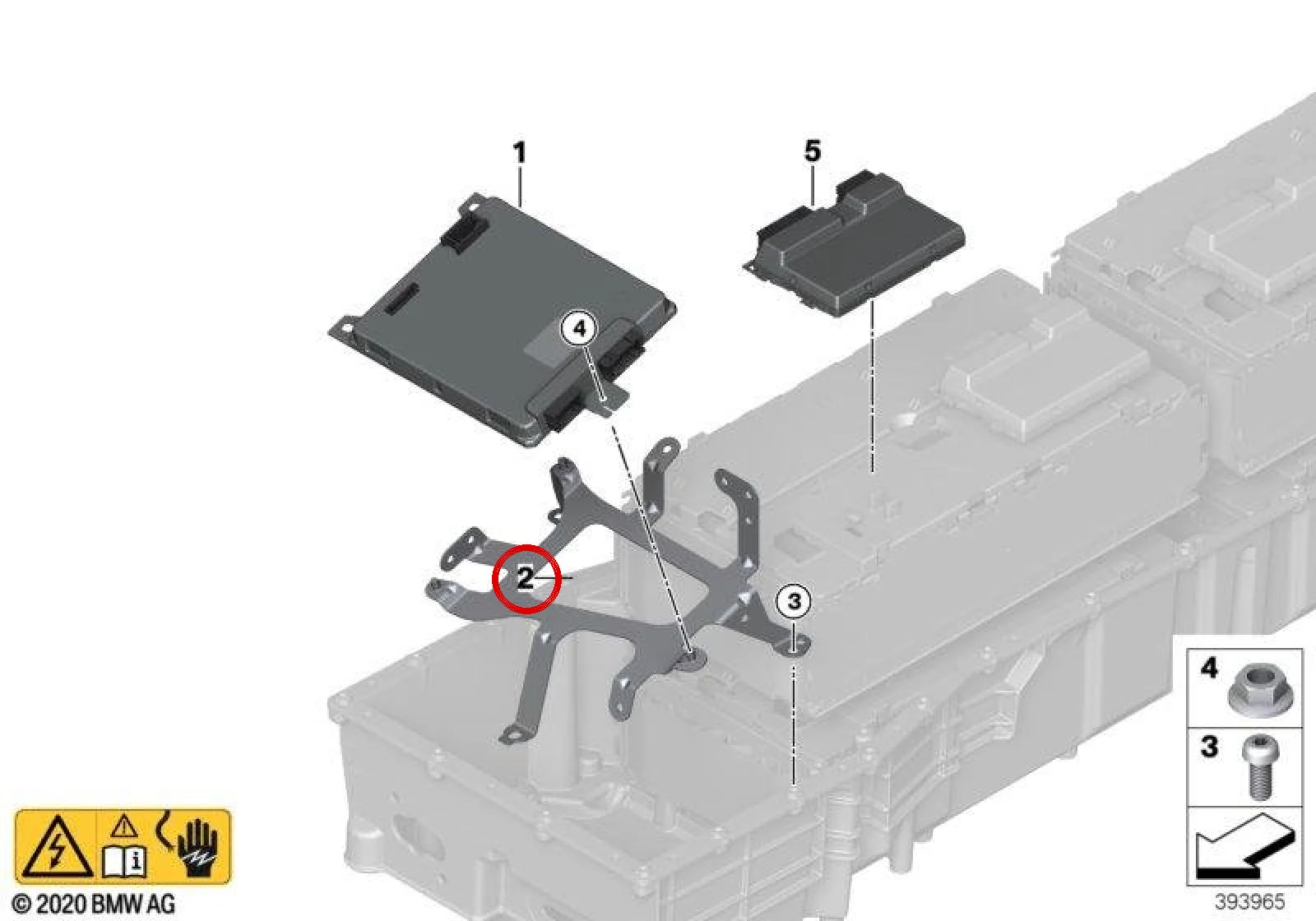 BMW i Serisi I15 Batarya Yönetim Elektroniği Braketi 61277647059