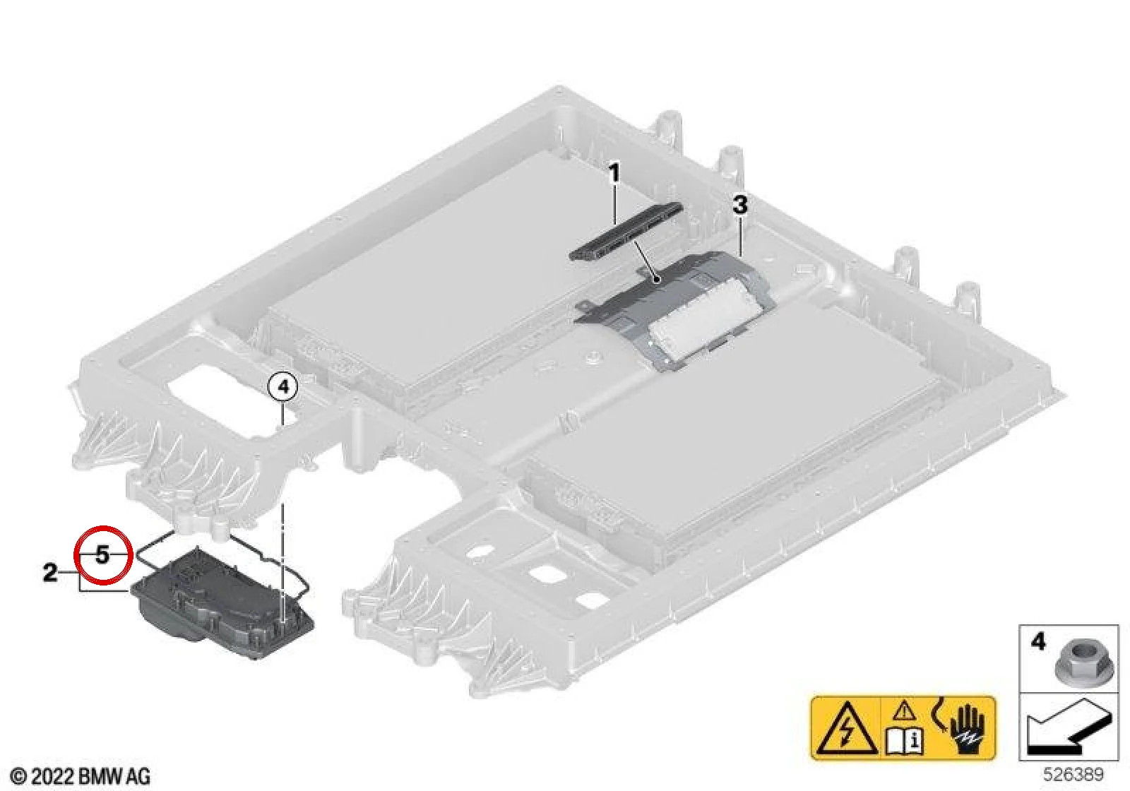 BMW G05 G20 G21 G60… Yüksek Voltaj Batarya Contası 61278856036