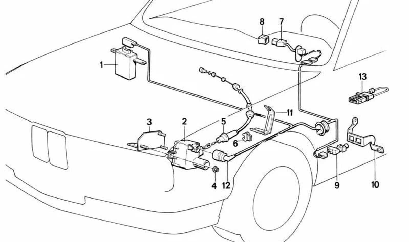 BMW E32 E34 Debriyaj Anahtarı Braketi 61311379968