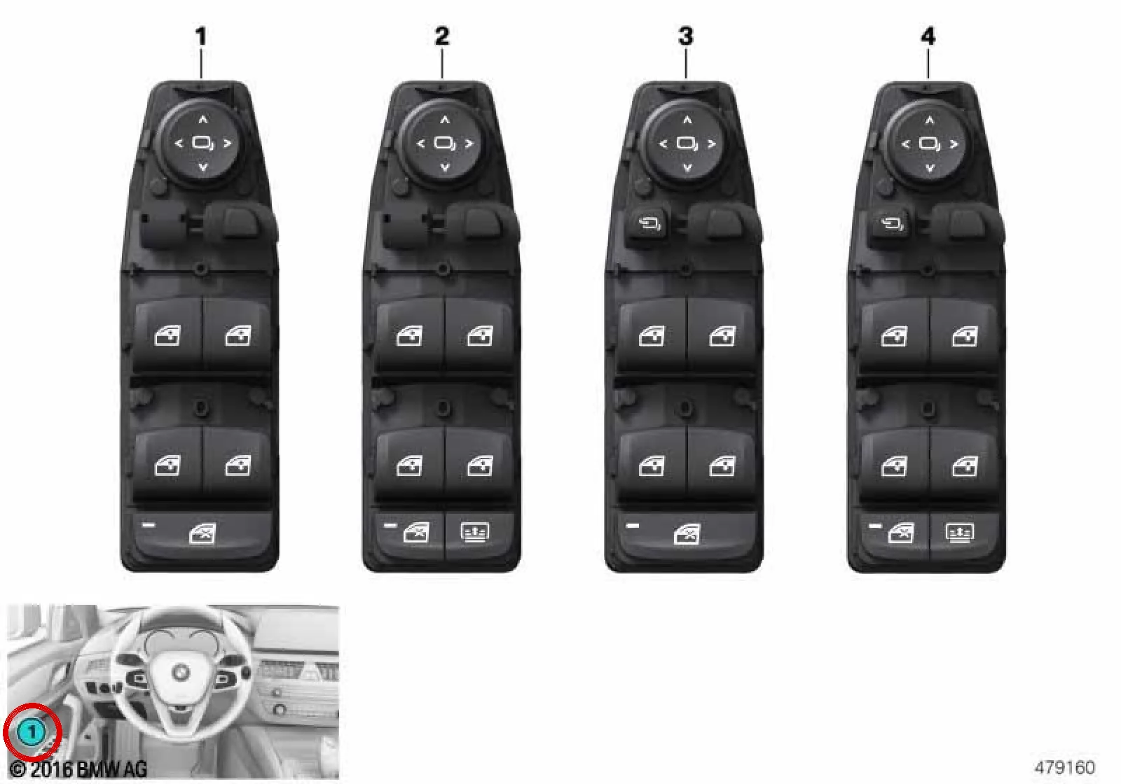 BMW F90 G30 G32 G38 Kapı Şalter Ünitesi Kontrol Modülü 61316832733