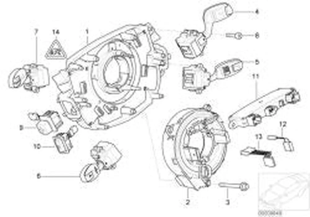 BMW 7 Serisi E65 E66 Cam Silecek Kumanda Anahtarı 61316959987