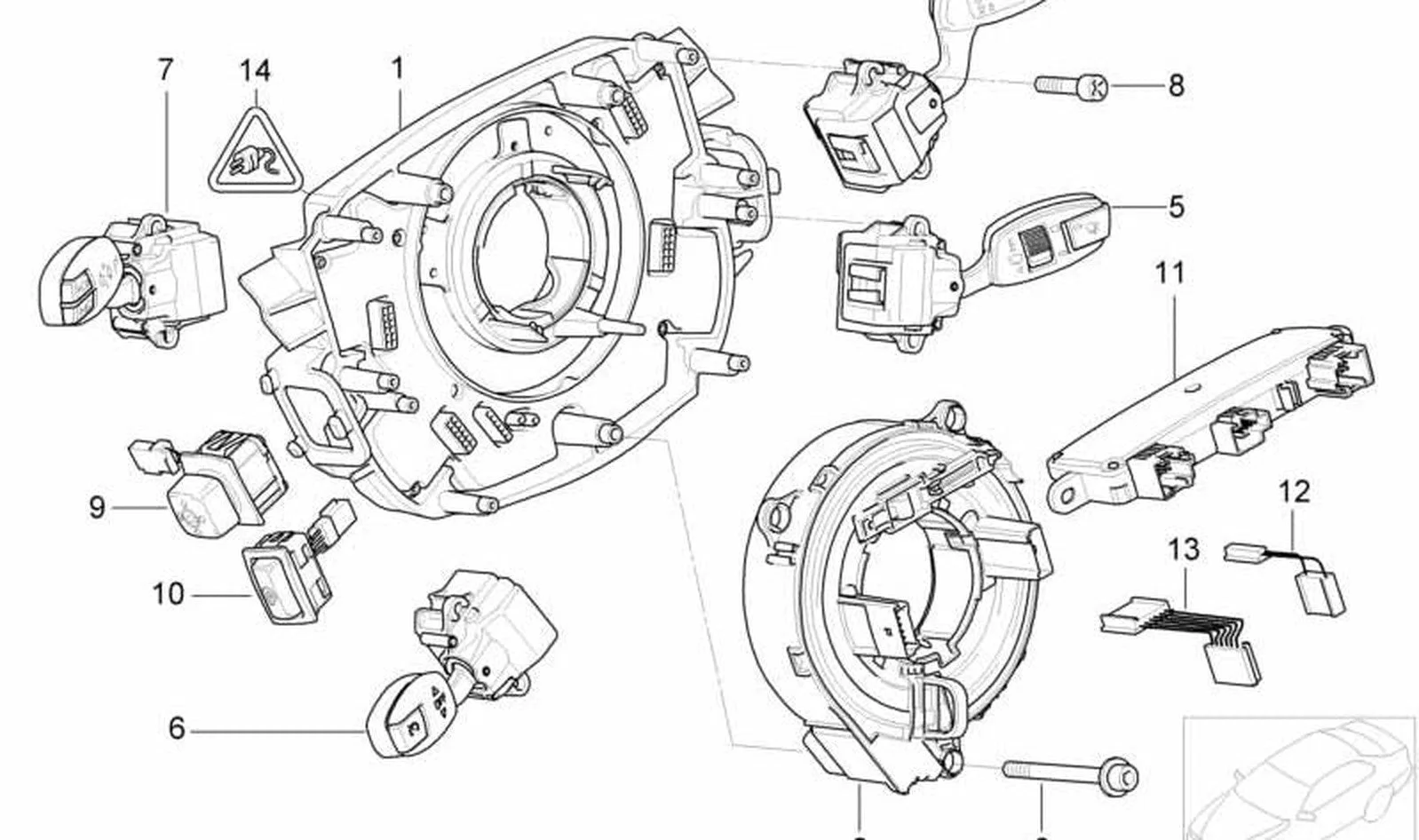 BMW 7 Serisi E65 E66 Cam Silecek Kumanda Anahtarı 61316959987