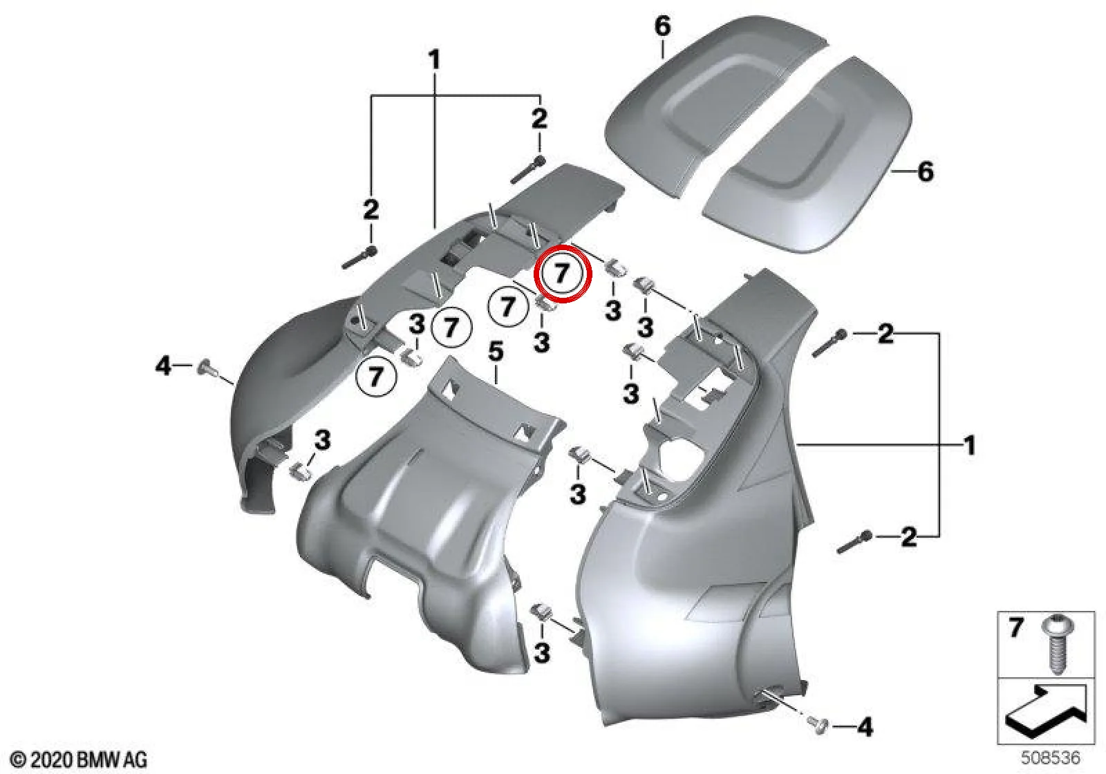 BMW E81 E87 F10 F25… Mercimek Başlı Flanşlı Vida 3x10 61317682091