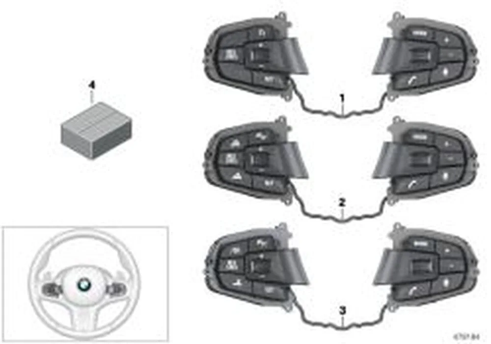 BMW F90 F97 F98 G01… Direksiyon Çok Fonksiyon Şalteri 61317854183