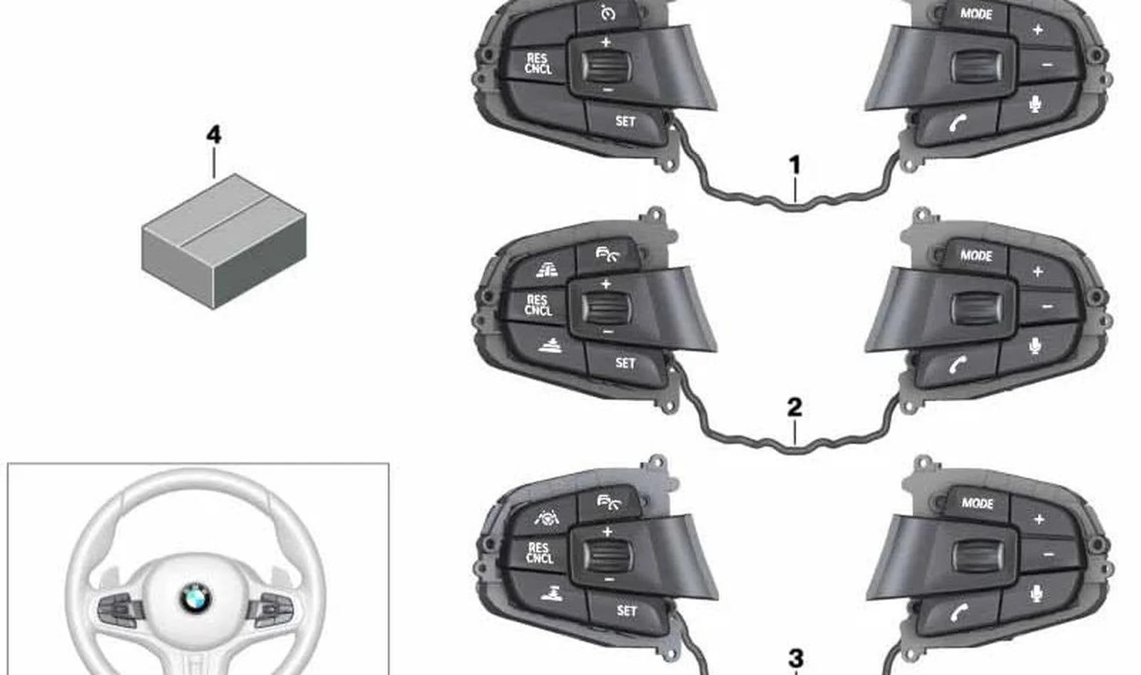 BMW F90 F97 F98 G01… Direksiyon Çok Fonksiyon Şalteri 61317854183
