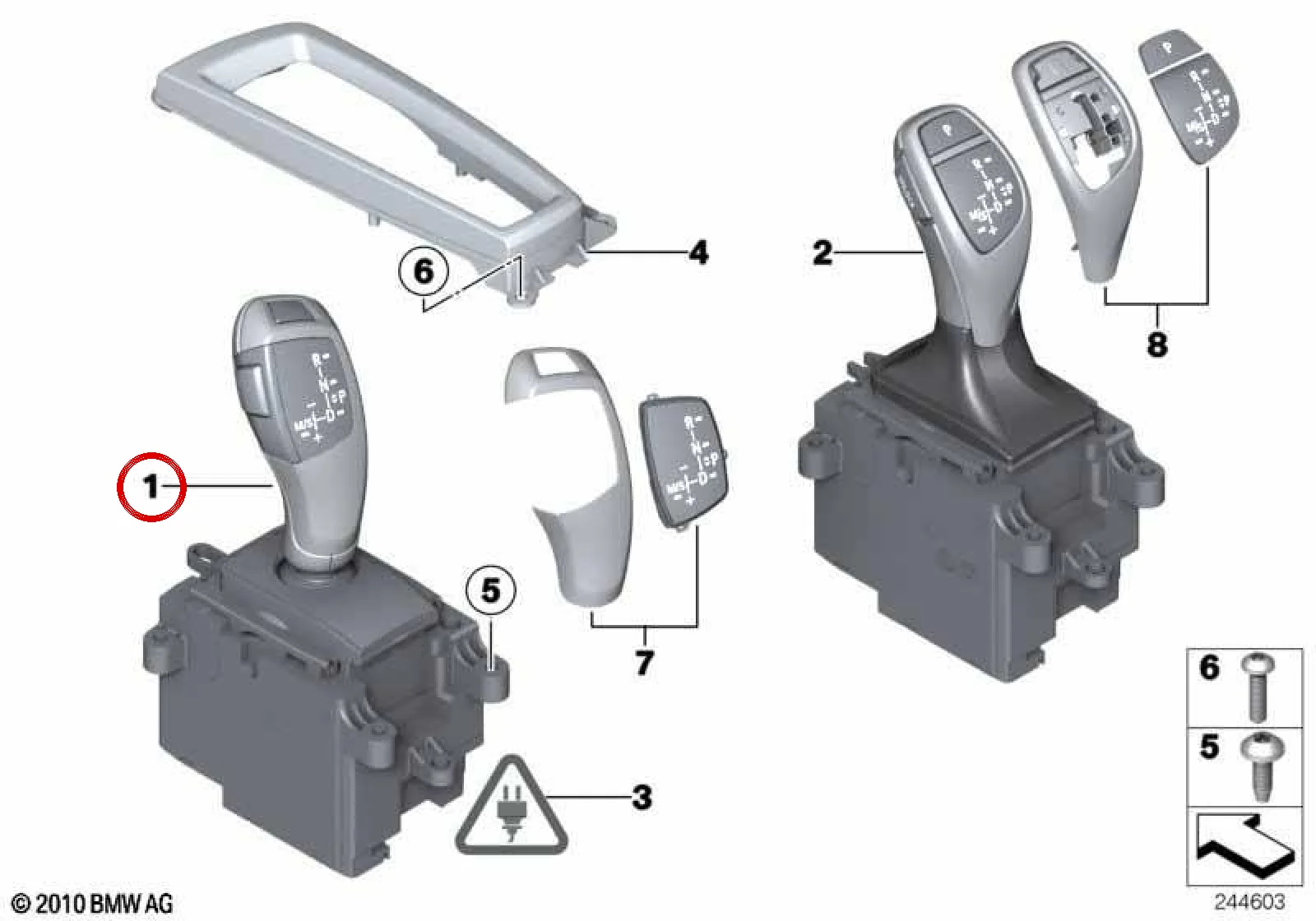 BMW F01 F02 F07 F10… Vites Seçici Kolu 61317950391