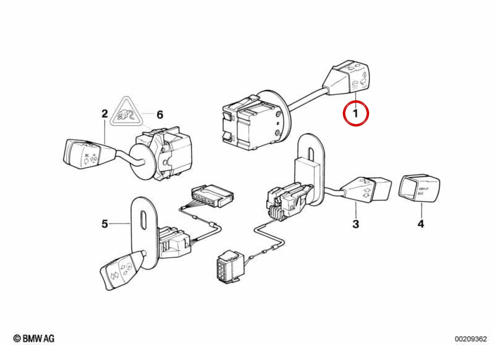 BMW 3 Serisi E36 Ön Cam Silecek Kumanda Kolu 61318360919