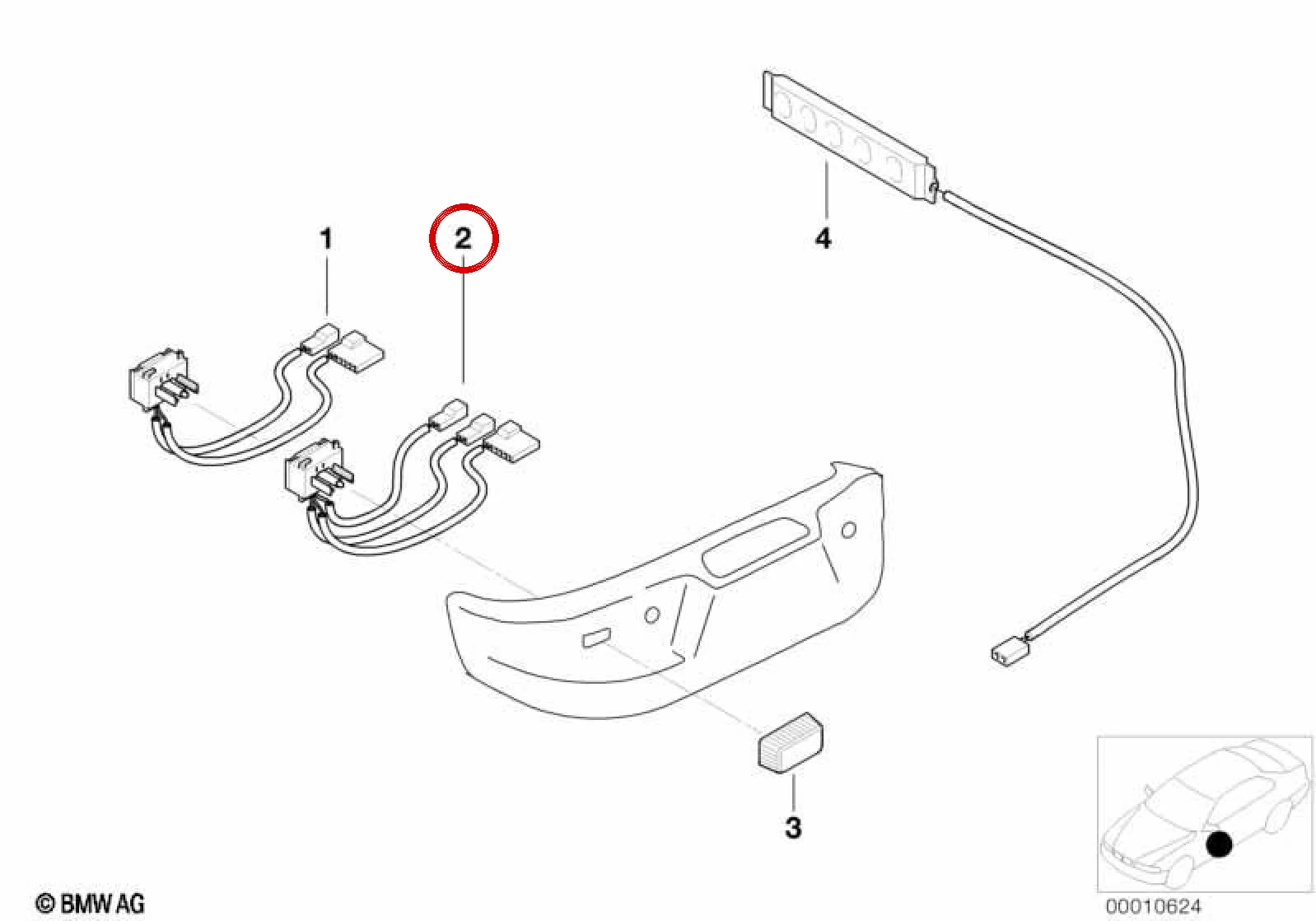 BMW 3 Serisi E36 Sol Koltuk Mesafe Ve Yükseklik Düğmesi 61318410673