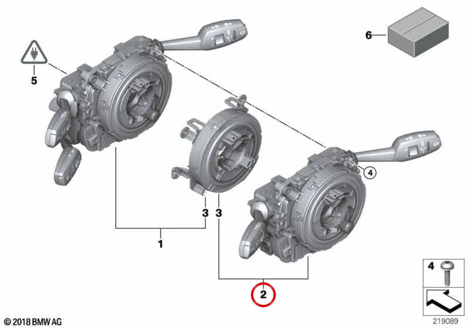 BMW E82 E88 E89 E90… Direksiyon Kolonu Kumanda Merkezi 61319123032