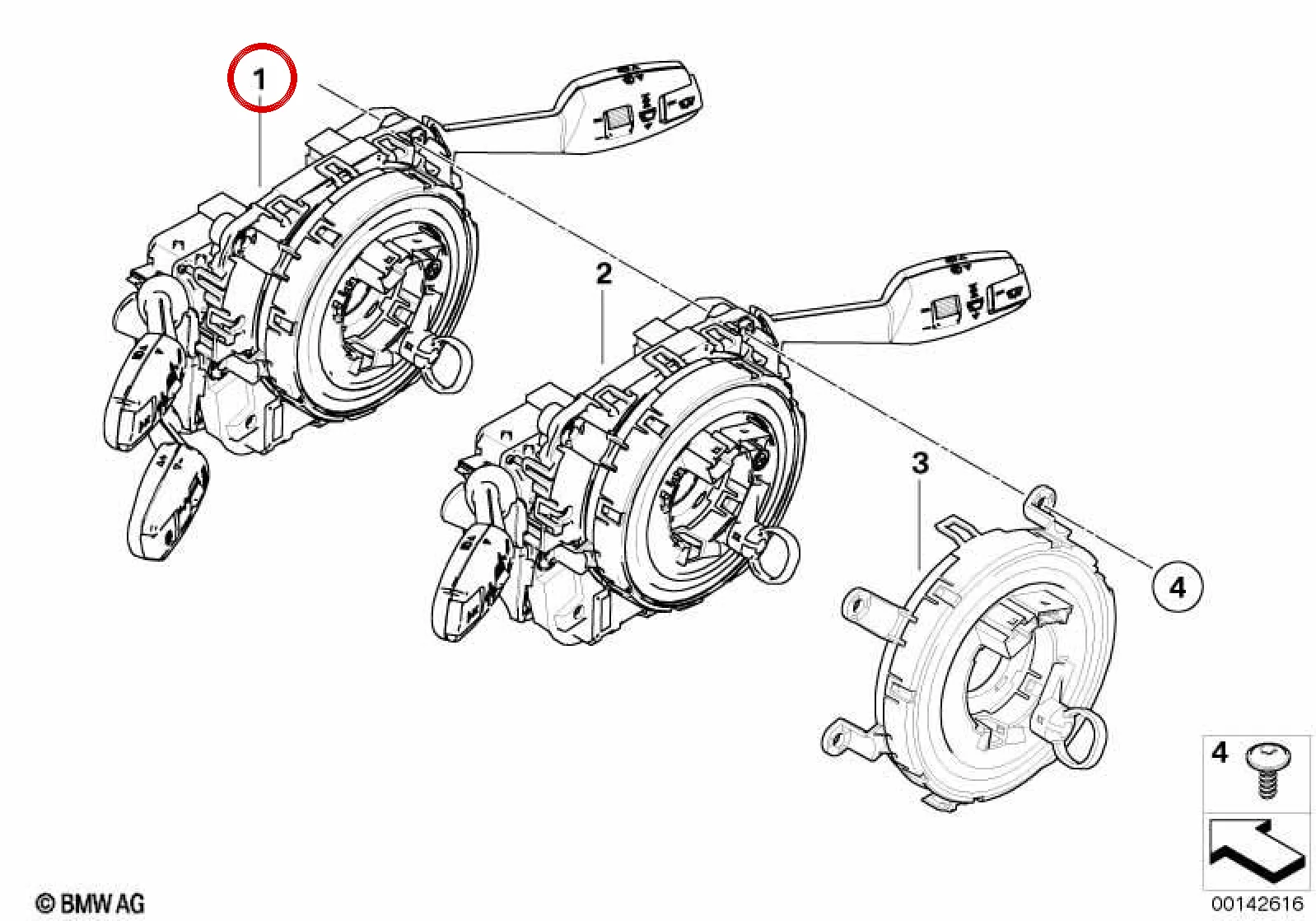 BMW E70 E71 Direksiyon Kolonu Şalter Kontrol Modülü 61319179511