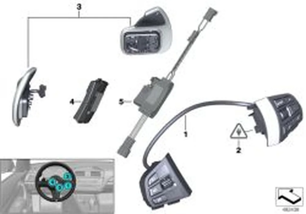BMW X3 F25 Spor Direksiyon Çok Fonksiyonlu Şalter 61319230229