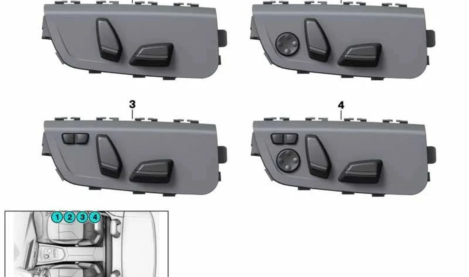 BMW F21 F22 F23 F32… Sol Koltuk Ayar Şalteri 61319248087
